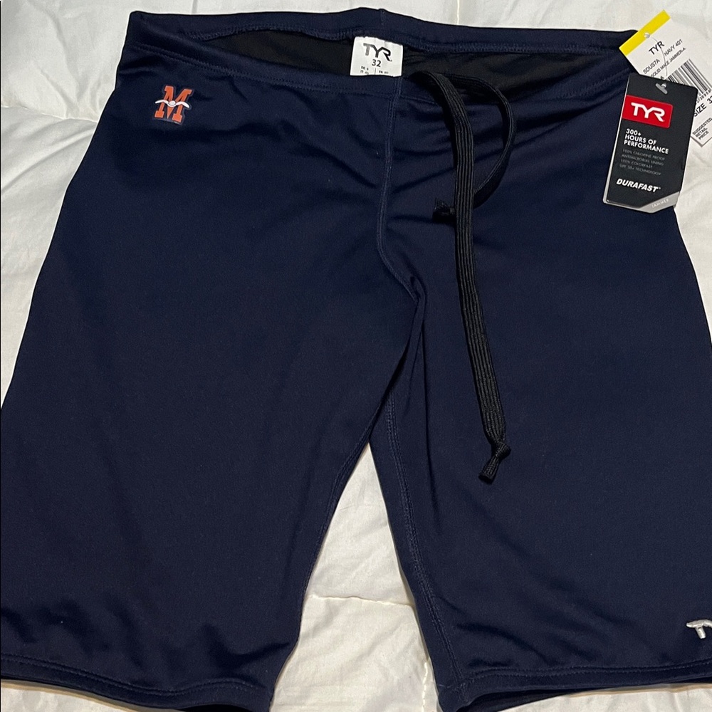 TYR Men's Dark Blue Athletic Shorts